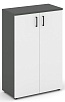 Офисный шкаф средний широкий (2 низких фасада, задняя стенка ЛДСП