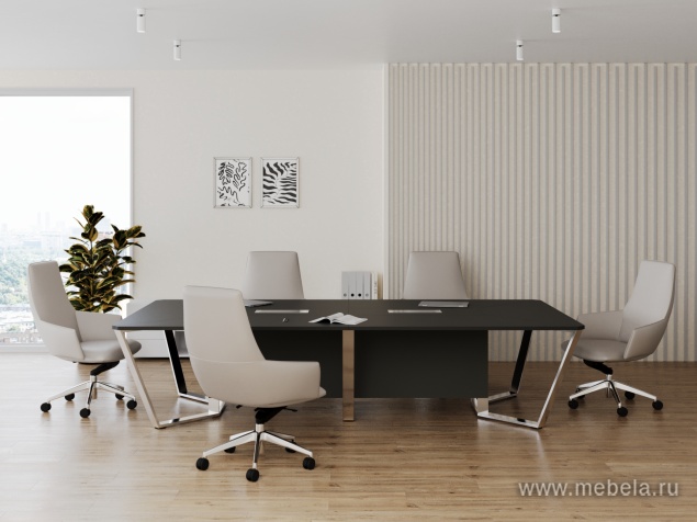 Стол переговорный квадратный с лючками из нержавеющей стали