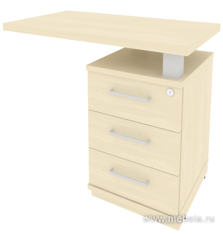 Тумба приставная с топом для прямоугольного стола правая