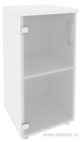 Офисный шкаф низкий узкий стекло (лев/прав) 