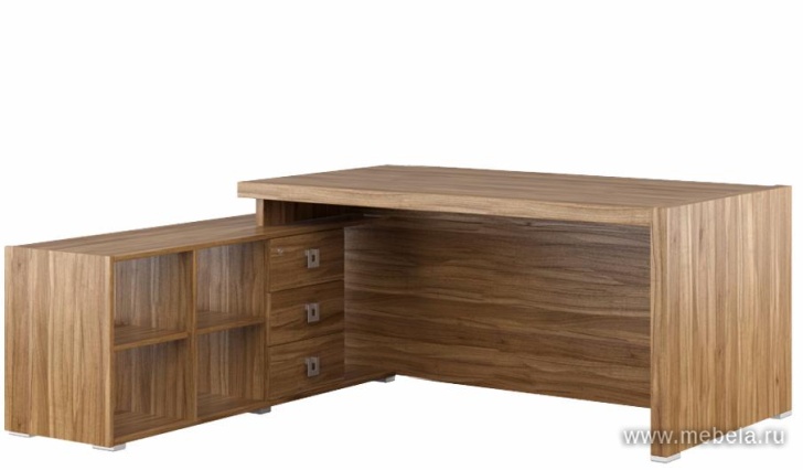 Стол письменный на опорной тумбе (левый)