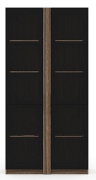 Офисный шкаф высокий со стеклом (полки ЛДСП)