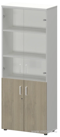 Офисный шкаф для документов со стеклом