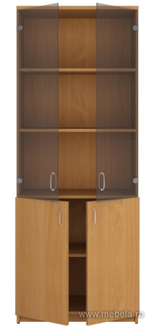 Офисный шкаф высокий со стеклом