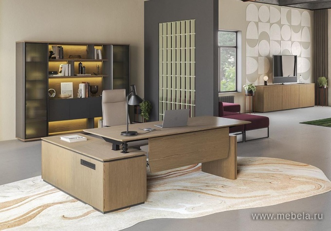 Стол руководителя на электроприводе, без экрана