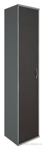 Офисный шкаф высокий узкий (1 высокая дверь ЛДСП), Л/Пр.