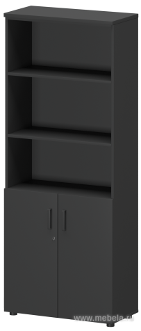 Офисный шкаф для документов высокий полузакрытый