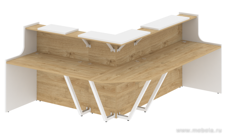 Ресепшен угловой г-образный с внутренним углом 1