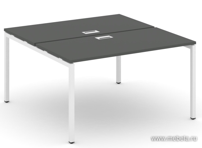 Рабочая станция двухсторонняя на П-образных опорах 40х40