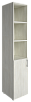 Офисный шкаф узкий полуоткрытый Л/ПР