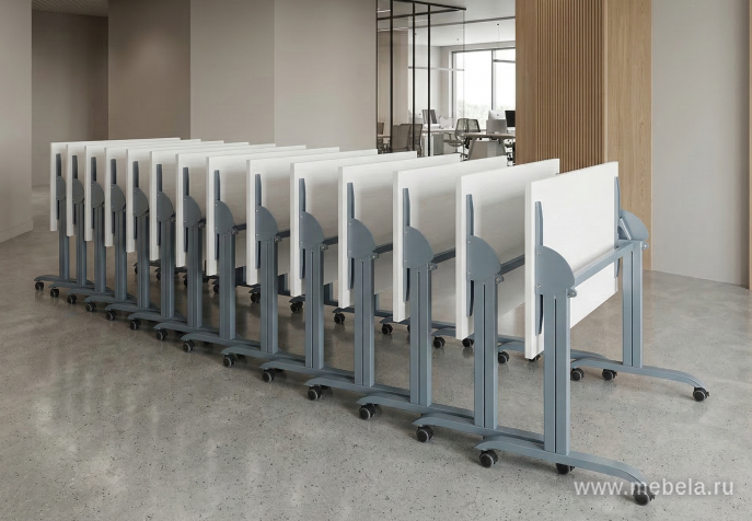 Стол складной мобильный (закругленный)