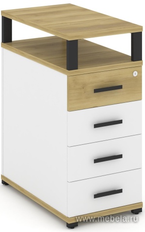 Тумба опорная/приставная 4 ящика. С надставкой