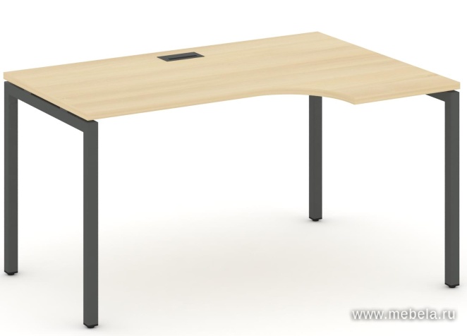 Стол рабочий эргономичный на П-образных опорах 40х40 (Левый/Правый)