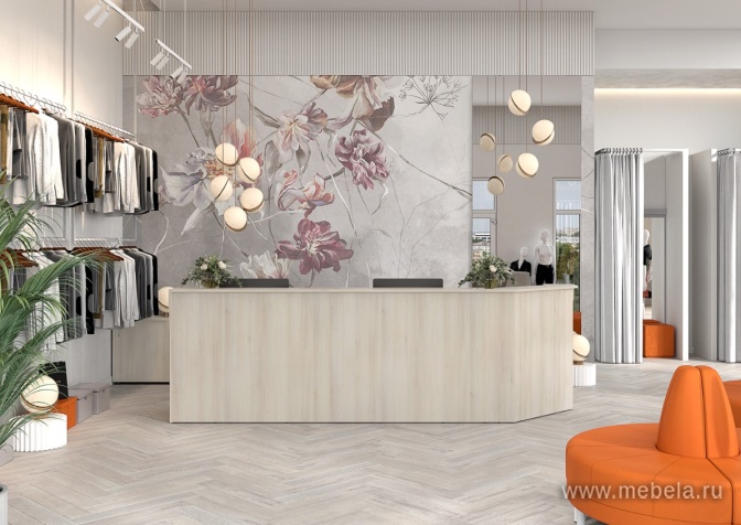 Стойка ресепшн прямая с вырезом