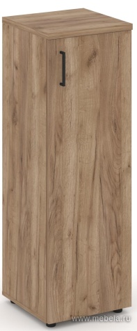 Офисный шкаф средний узкий левый / правый (1 средний фасад, задняя стенка ЛДСП)