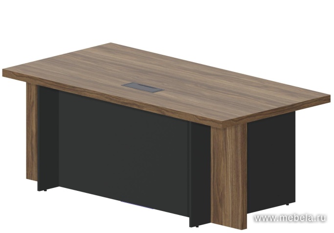 Стол руководителясм с металлическим аутлетом