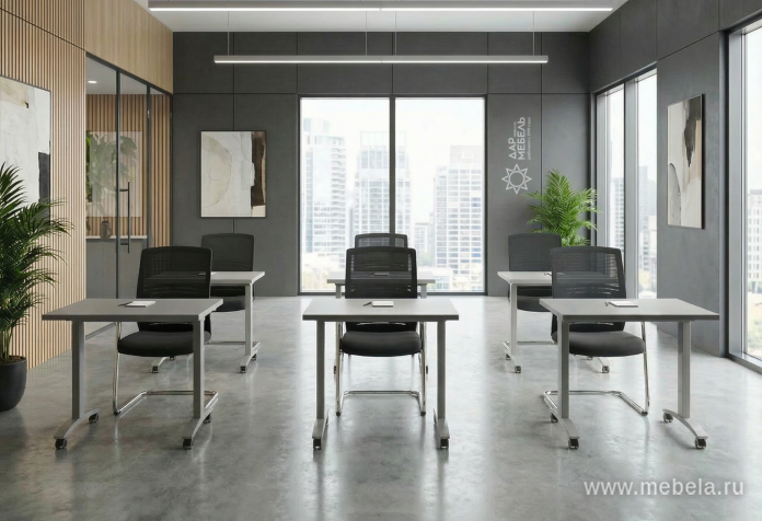 Стол складной мобильный (закругленный)