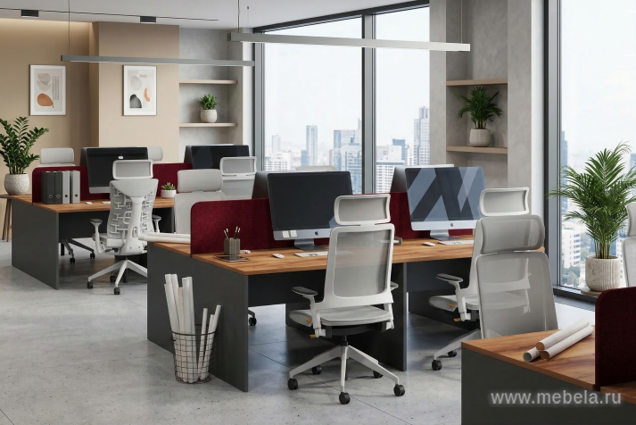 Офисная тумба для оргтехники, с нишей и распашными дверцами