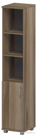 Офисный шкаф узкий высокий полузакрытый (ЛДСП)