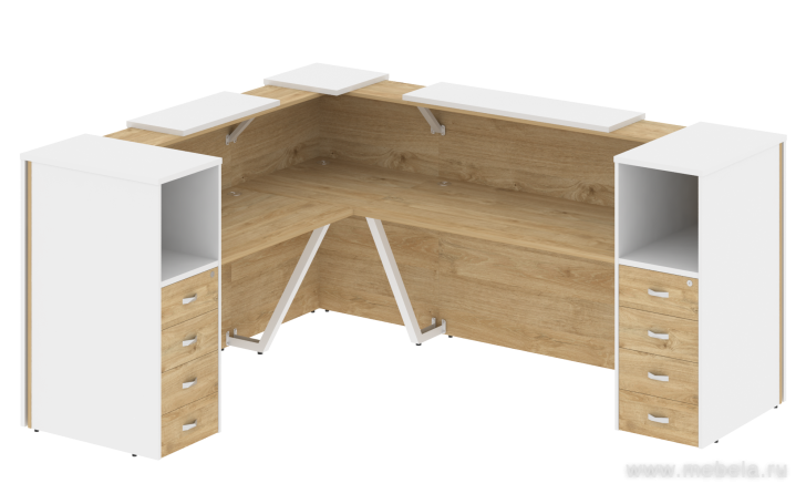 Ресепшен угловой г-образный с внешним углом 8