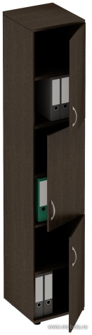 Офисный шкаф для документов 3-дверный узкий