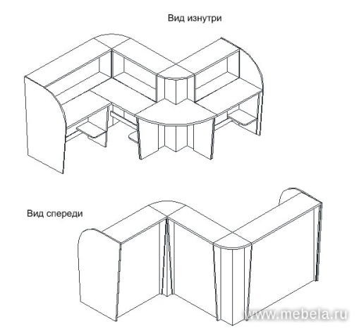 Модуль стойки ресепшен прямой (без стола)