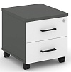 Тумба мобильная 2 ящика. Стандартные колеса