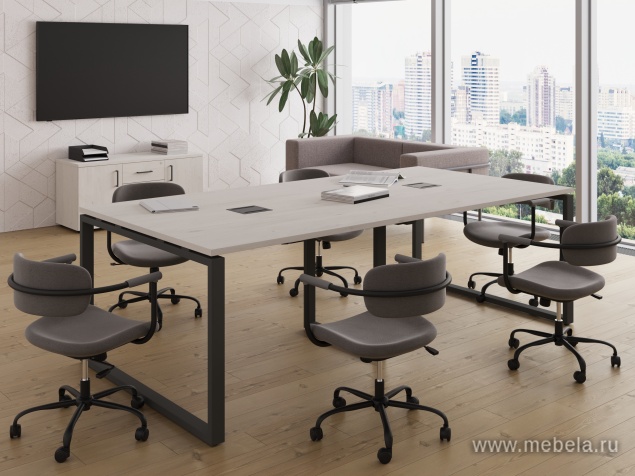 Стол переговорный на П-образных опорах 40х40