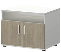 Офисная тумба для оргтехники, с нишей и распашными дверцами