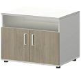Офисная тумба для оргтехники, с нишей и распашными дверцами