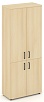 Офисный шкаф высокий широкий (2 низких + 2 средних фасада, задняя стенка ЛДСП