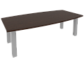 Стол для переговоров на металлокаркасе (серые опоры)