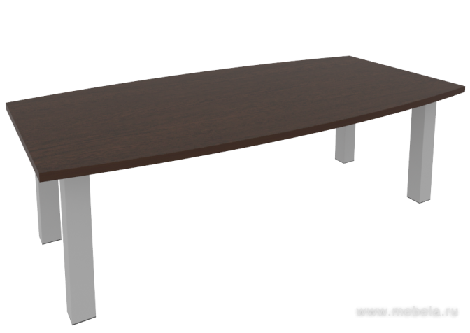 Стол для переговоров на металлокаркасе (серые опоры)
