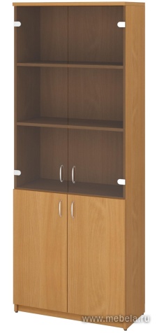 Офисный шкаф высокий со стеклом