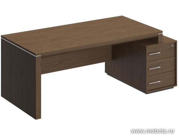 Стол руководителя правый на опорной тумбе малой