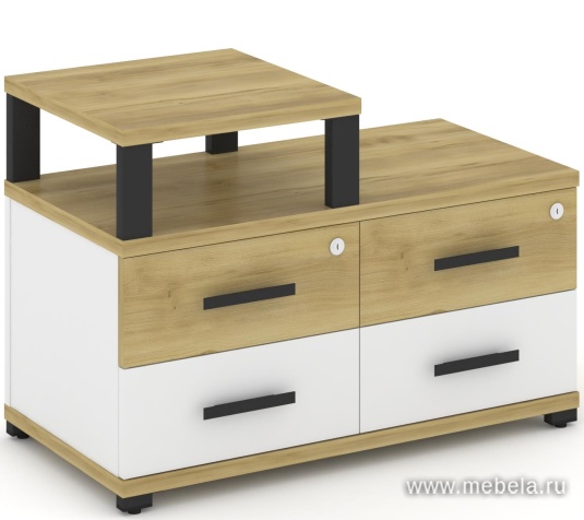 Тумба приставная широкая 4 ящика. С надставкой узкой.