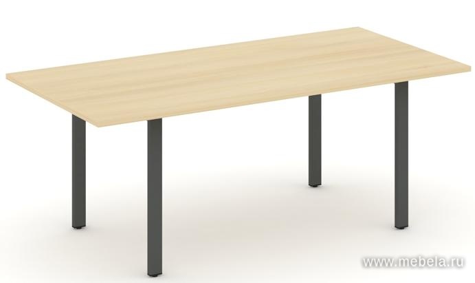 Стол переговорный на металлокаркасе на П-образных опорах