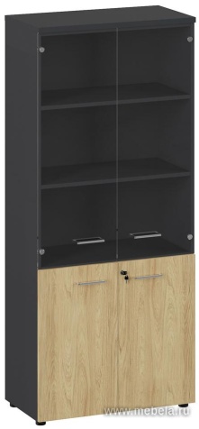 Офисный шкаф для документов со стеклом