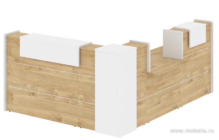 Ресепшен угловой г-образный с внешним углом 10