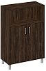 Офисный шкаф средний, широкий, глухие двери с замком+ниша