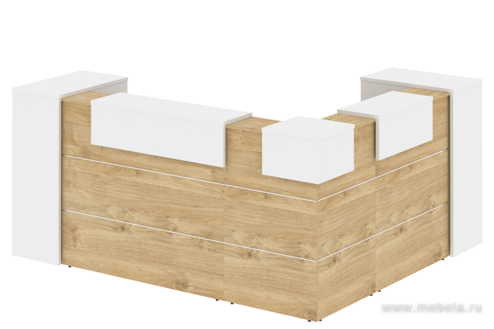 Ресепшен угловой г-образный с внешним углом 8