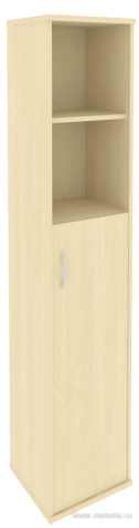 Офисный шкаф узкий полуоткрытый, Л/Пр.