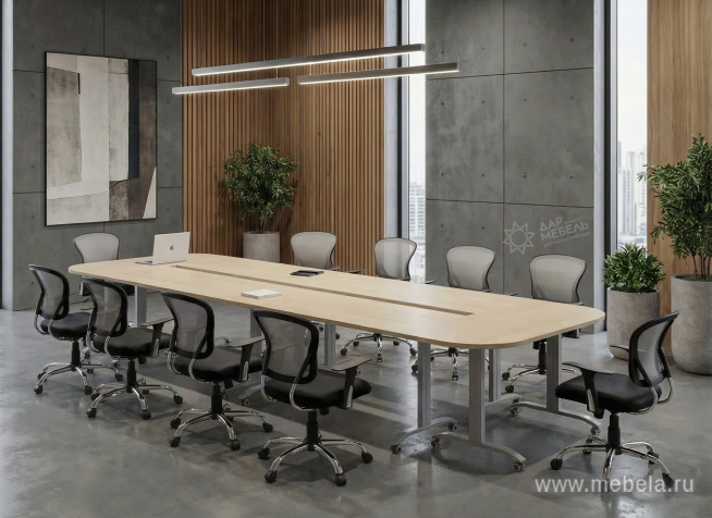 Стол складной мобильный (закругленный)