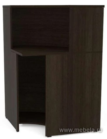 Стойка ресепшн угловая Эдем (металл. пластик)