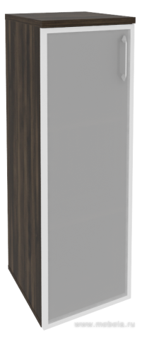 Офисный шкаф средний узкий стекло в раме (лев/прав) 