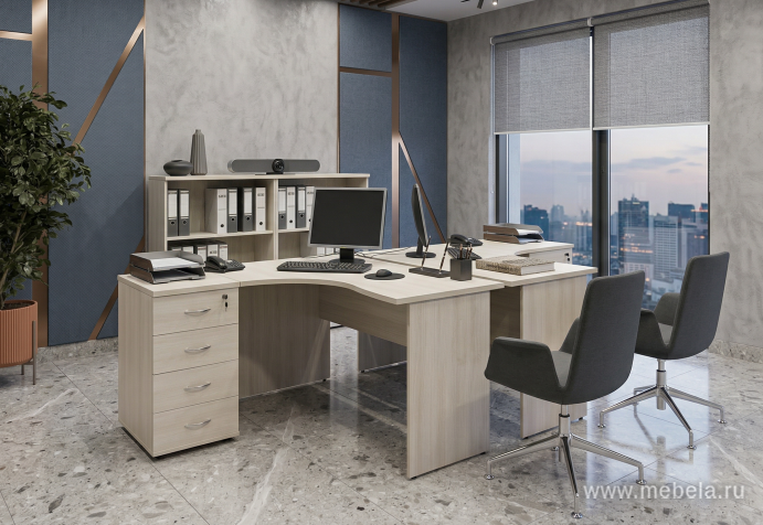 Стол письменный на П-образном металлокаркасе