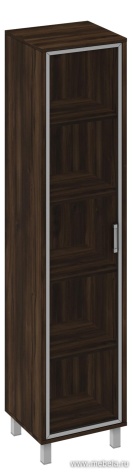 Офисный шкаф узкий для документов L и R дверь в алюминиевой рамке