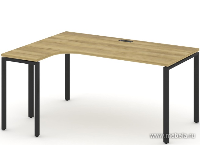 Стол письменный эргономичный Concept на П-образном металлокаркасе (левый)