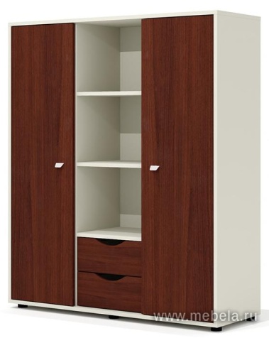 Стеллаж с раздвижными дверками (каркас беж)