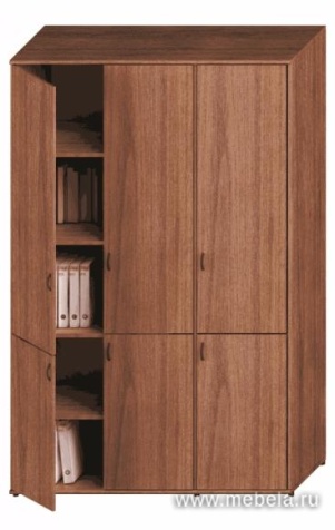 Офисный шкаф высокий комбинированный глухой
